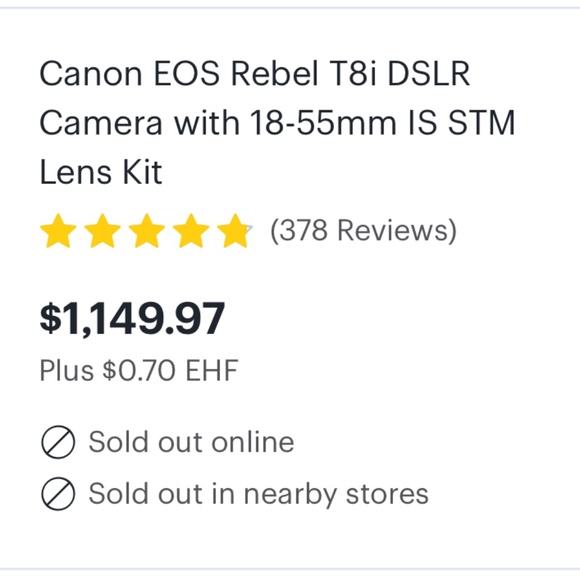 Canon T8i Camera - Picture 7 of 8